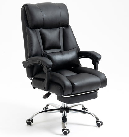 Luxury Executive Reclining Office Chair with Foot Rest Black