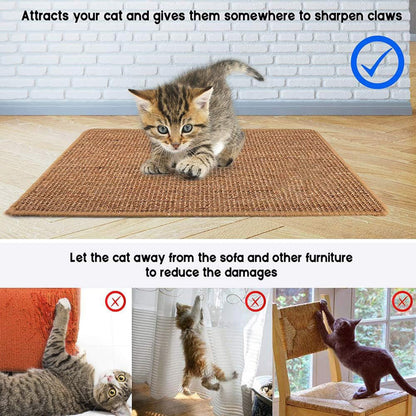 Cat Sisal Scratching Mat Rug Floor Pad Scratcher for Cats