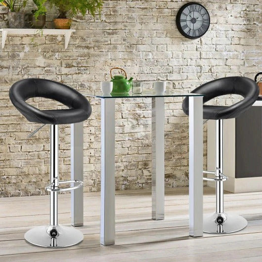 Set of 2 Stylish Modern Bar Stools for Kitchen Island Black