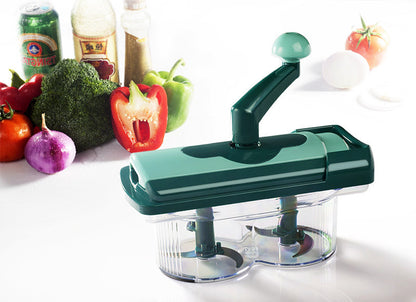 Ultimate 7 PC Vegetable Fruit Dicer Slicer Food Processor Cutter Fusion Twist