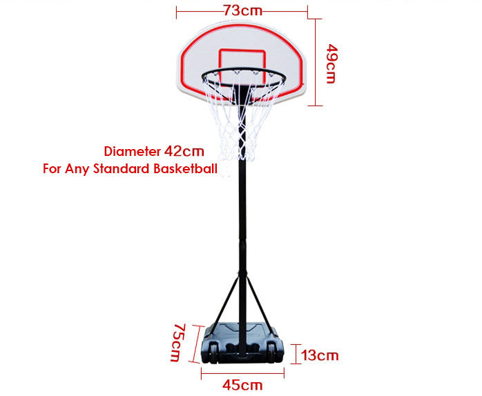 Height Adjustable Heavy Duty Steel Portable Basketball Hoop System for All Ages