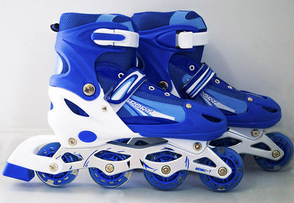 Adjustable Roller Blades Inline Skates Blue Size L