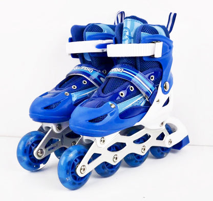 Adjustable Roller Blades Inline Skates Blue Size L