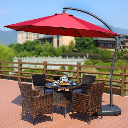 3m Heavy Duty Cantilever Outdoor Umbrella Red Maroon