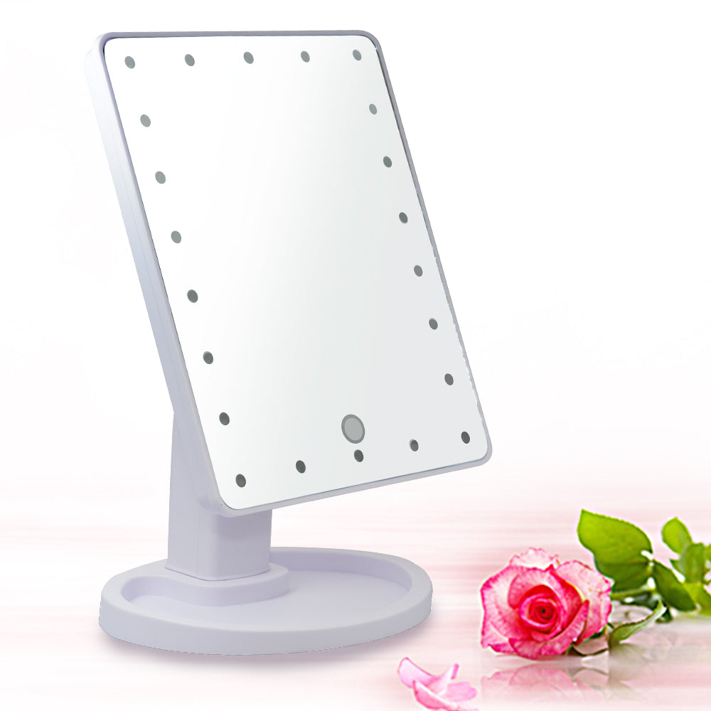 22 LED Makeup Mirror with 360 Degree Rotation for Perfect Lighting