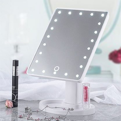 22 LED Makeup Mirror with 360 Degree Rotation for Perfect Lighting