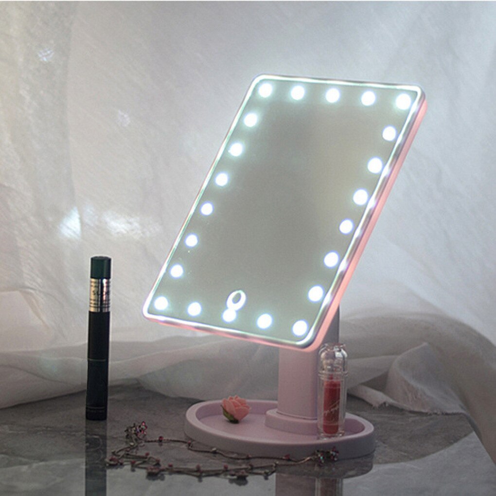 22 LED Makeup Mirror with 360 Degree Rotation for Perfect Lighting