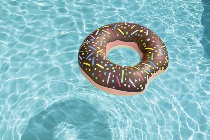 Inflatable Donut Pool Float 107cm Fun Swim Ring