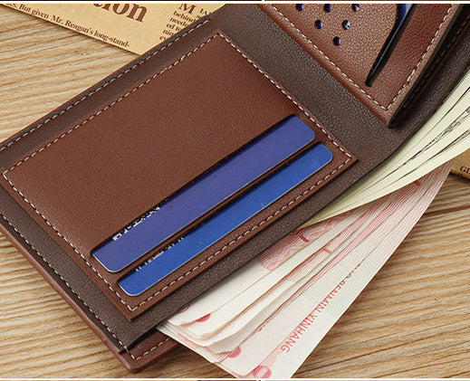 Classic Men's PU Leather Wallet Tan