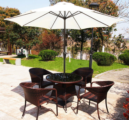 3m Steel Outdoor Garden Patio Market Umbrella White