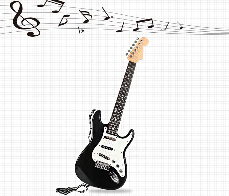 Kids Electric Guitar Toy Best Musical Instrument for Beginners Black