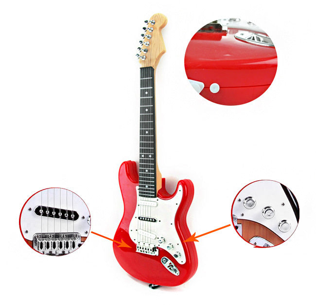 Kids Electric Guitar Toy Best Musical Instrument for Children Red