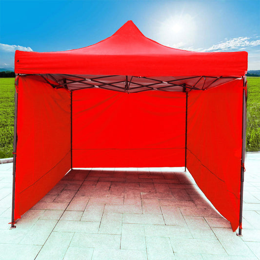 3m x 3m Gazebo Side Walls Red Outdoor Privacy Panels