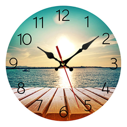 Coastal Wooden Beach Home Decor Wall Clock