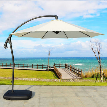 3m Heavy Duty Cantilever Outdoor Umbrella White