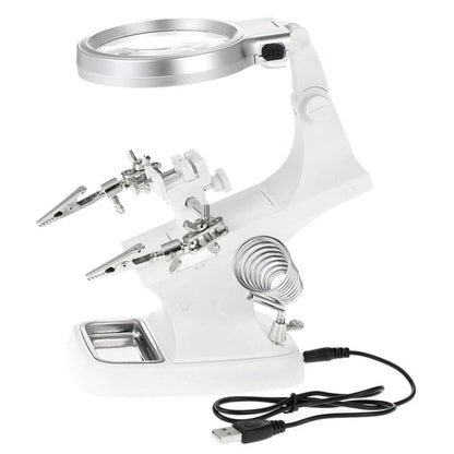 LED Magnifying Lamp with Adjustable Brightness for Desk and Crafting