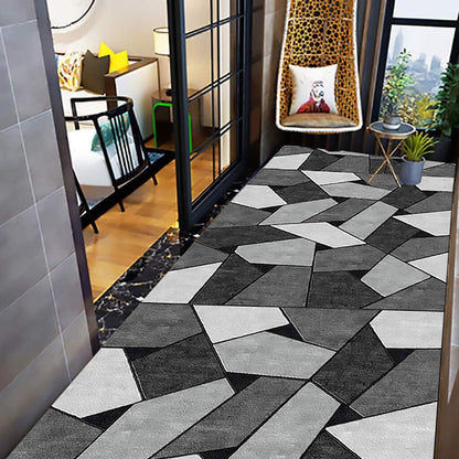 80 x 300 Rock Hallway Runner Area Rug Easy-Care Carpet Mat