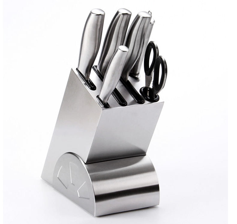 Premium Stainless Steel 7-Piece Knife Block Set for Professional Chefs