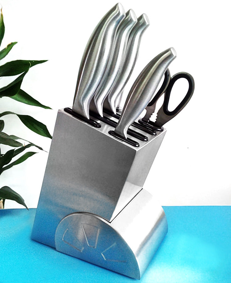 Premium Stainless Steel 7-Piece Knife Block Set for Professional Chefs