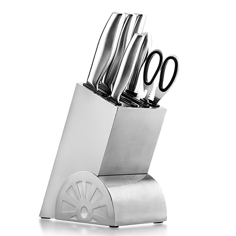 Premium Stainless Steel 7-Piece Knife Block Set for Professional Chefs