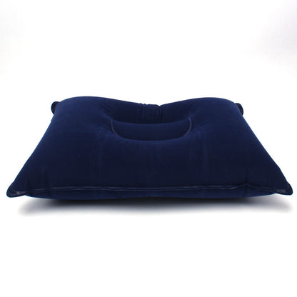 Inflatable Travel Pillow Airplane Neck Support Cushion Navy