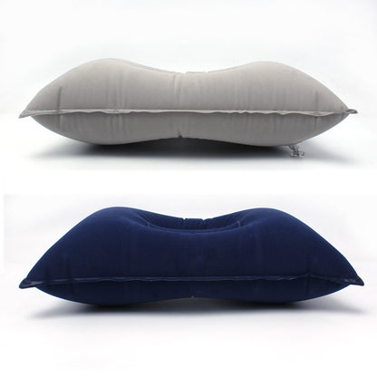 Inflatable Travel Pillow Airplane Neck Support Cushion Navy