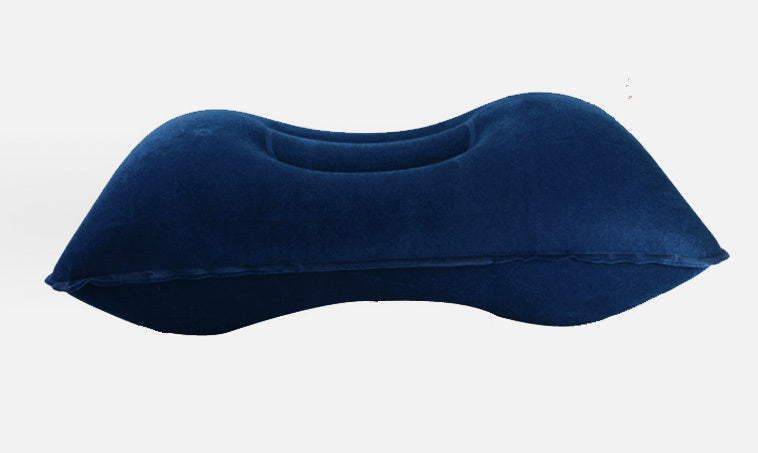 Inflatable Travel Pillow Airplane Neck Support Cushion Navy