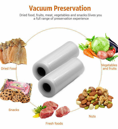 5m Large Vacuum Sealer Bags Food Storage Saver Seal Bag Roll 28 x 500cm