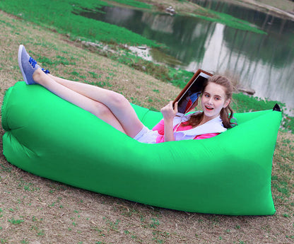 Portable Inflatable Air Sofa Lounger Lazy Couch for Outdoor Camping (Green)