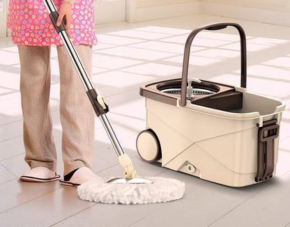 360 Degree Spin Mop Stainless Steel Bucket Kit with Wheels Best Cleaning Tool