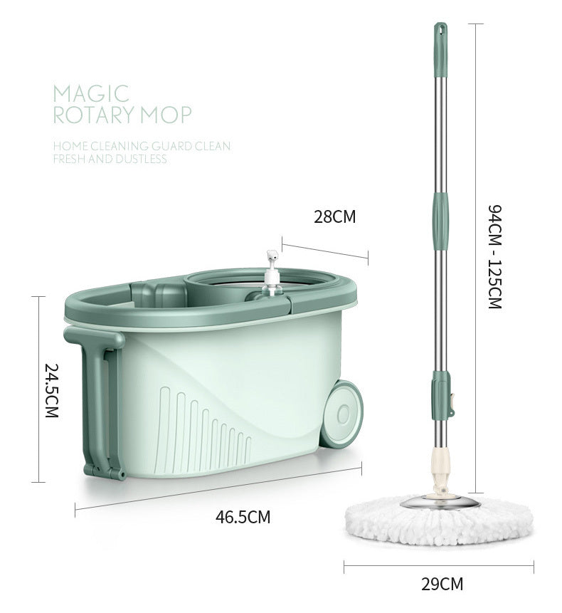 360 Degree Spin Mop Stainless Steel Bucket Kit with Wheels Mint