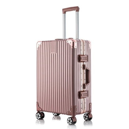 2-Piece Deluxe Tough Carry-On Luggage Set Rose Gold