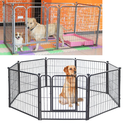 Premium 70x80 Heavy Duty Metal Dog Playpen Pet Exercise Fence Enclosure Cage