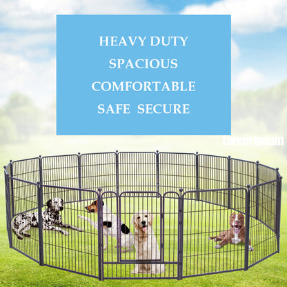 Premium 70x80 Heavy Duty Metal Dog Playpen Pet Exercise Fence Enclosure Cage