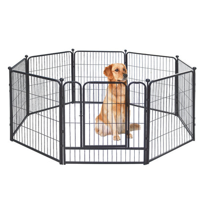 Premium 70x80 Heavy Duty Metal Dog Playpen Pet Exercise Fence Enclosure Cage