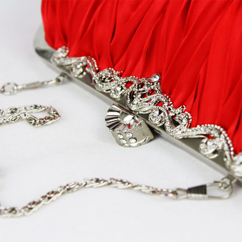 Elegant Evening Clutch Bag for Ladies Red