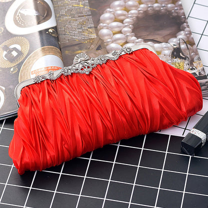 Elegant Evening Clutch Bag for Ladies Red