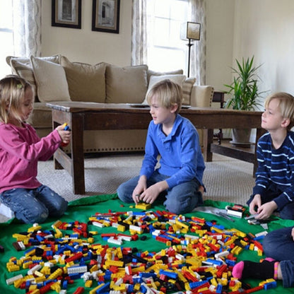 Large Toy and Lego Storage Bag and Playmat Green