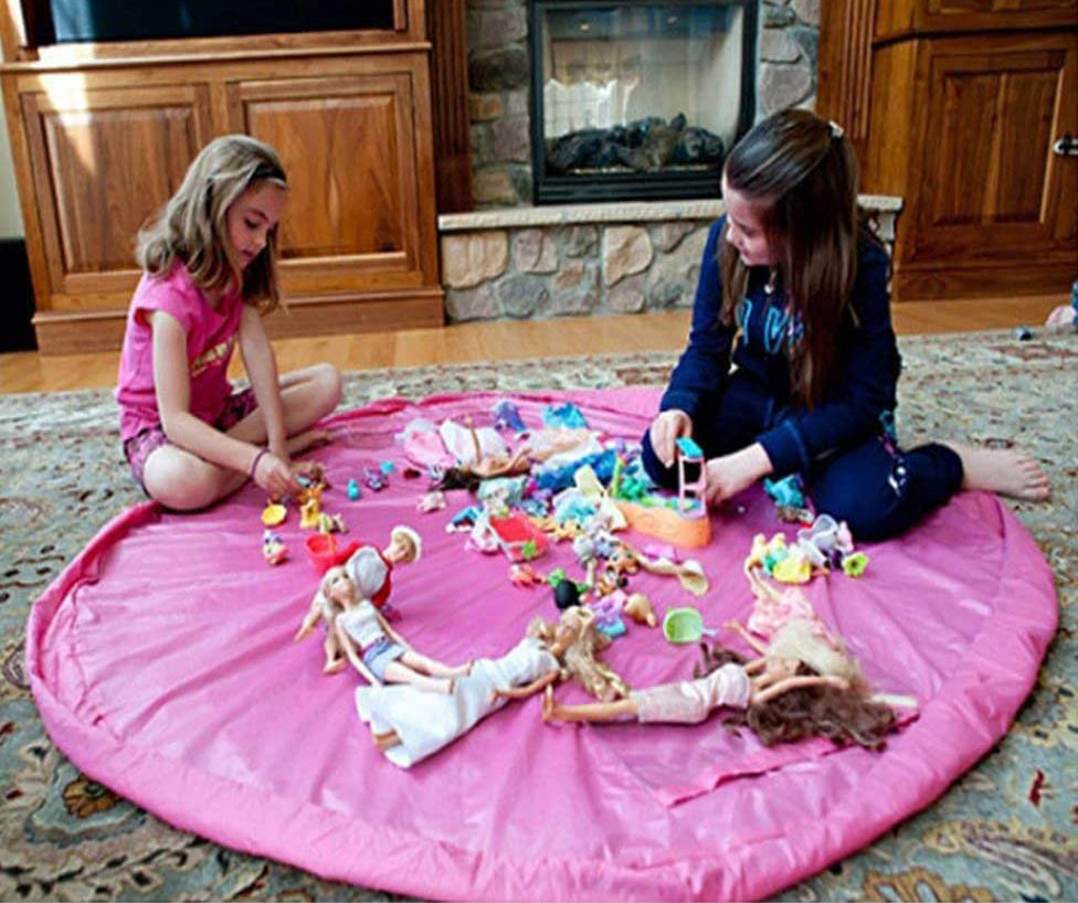 Large Toy and Lego Storage Bag and Playmat Pink