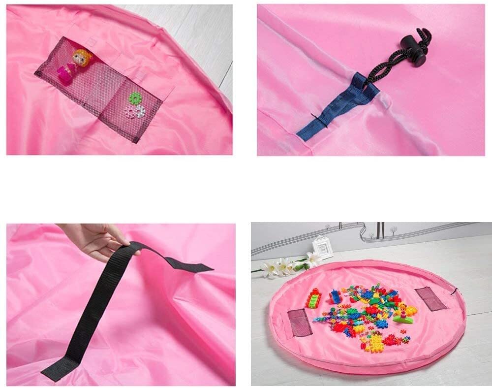 Large Toy and Lego Storage Bag and Playmat Pink