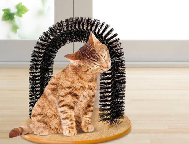 Cat Self Groomer Scratcher Massager All In One for Happy Cats