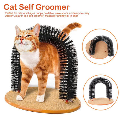 Cat Self Groomer Scratcher Massager All In One for Happy Cats