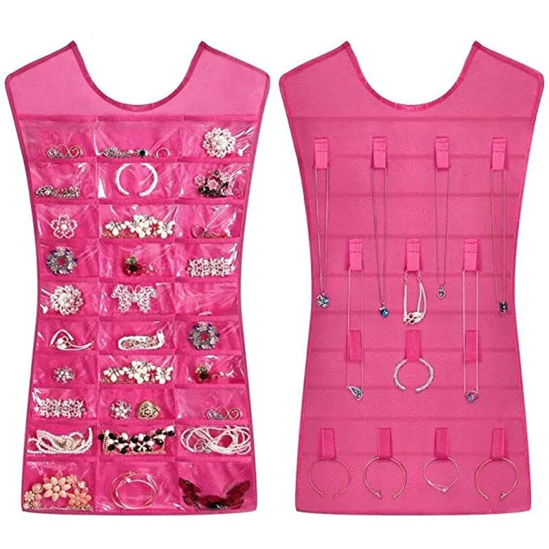 Pack of 2 Cute Little Dress Jewelry Organizer Pink