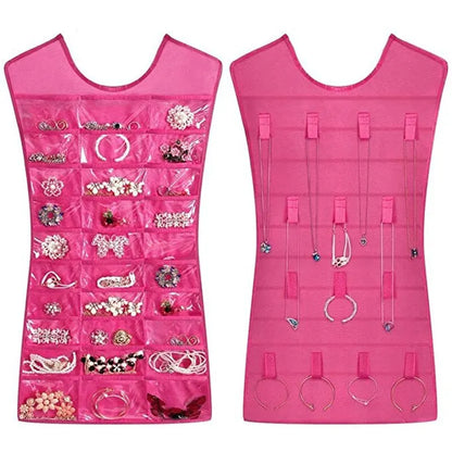 Pack of 2 Cute Little Dress Jewelry Organizer Pink