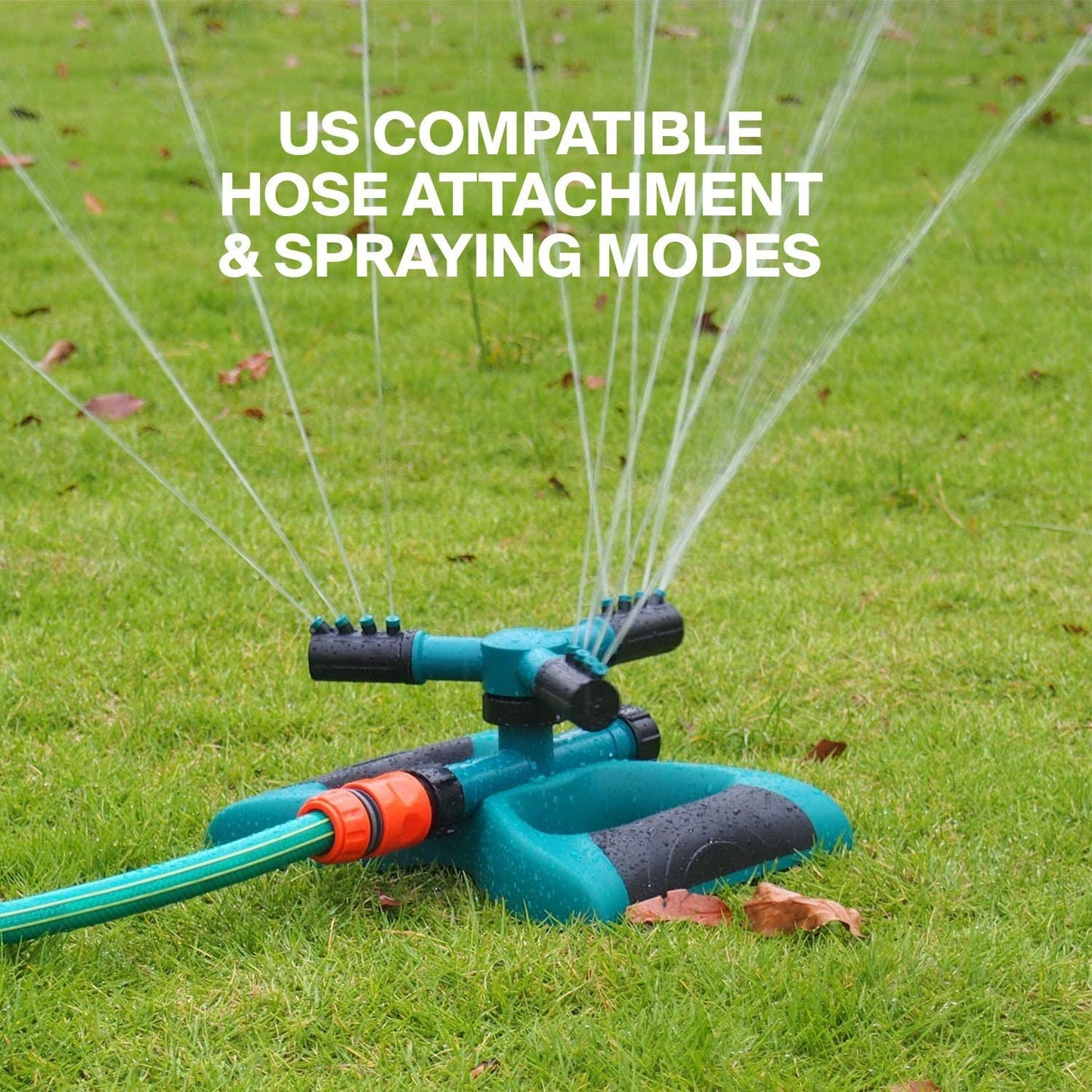 360-Degree Auto Rotating Garden Sprinkler 30-Feet Watering Tool for Lawns and Gardens