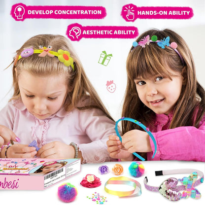 DIY Headband Making Kit Fashionable Hair Accessories Arts & Crafts for Girls