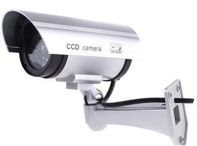 Solar Powered IR Dummy Security Camera with Realistic LED Light