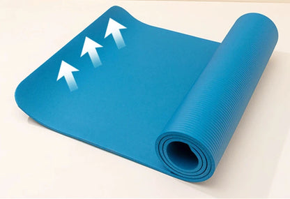 8mm Extra Thick Non-Slip Yoga Mat for Home Workouts Grey