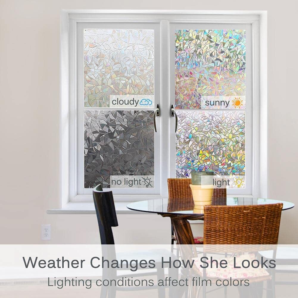 200cm x 45cm Frosted Glass Privacy Window Film Static Cling Vinyl Sticker