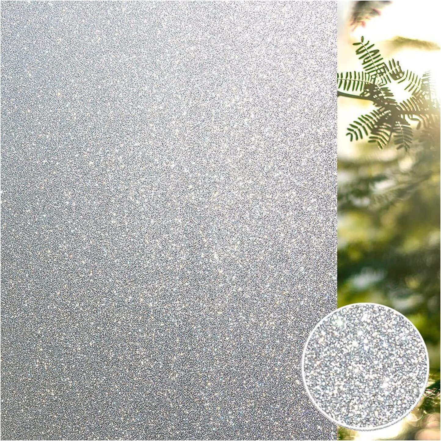 100cm x 45cm Frosted Glass Window Privacy Film Static Cling Vinyl Sticker